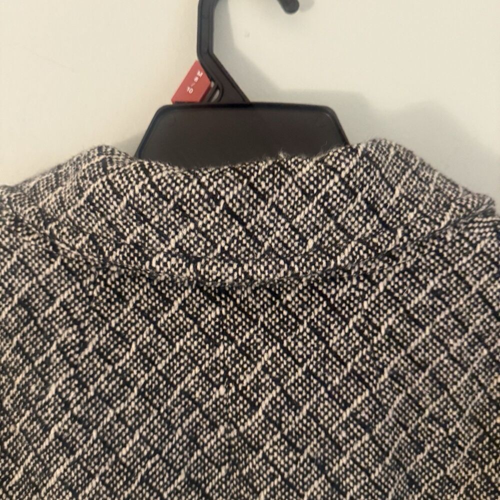 New York & Company Wool Blend Tweed Coat Black White 12 - Picture 5 of 6